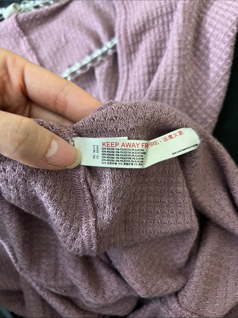 FREE PEOPLE One Of The Girls Baby Tee - Mauve Woods - Picture 5 of 7